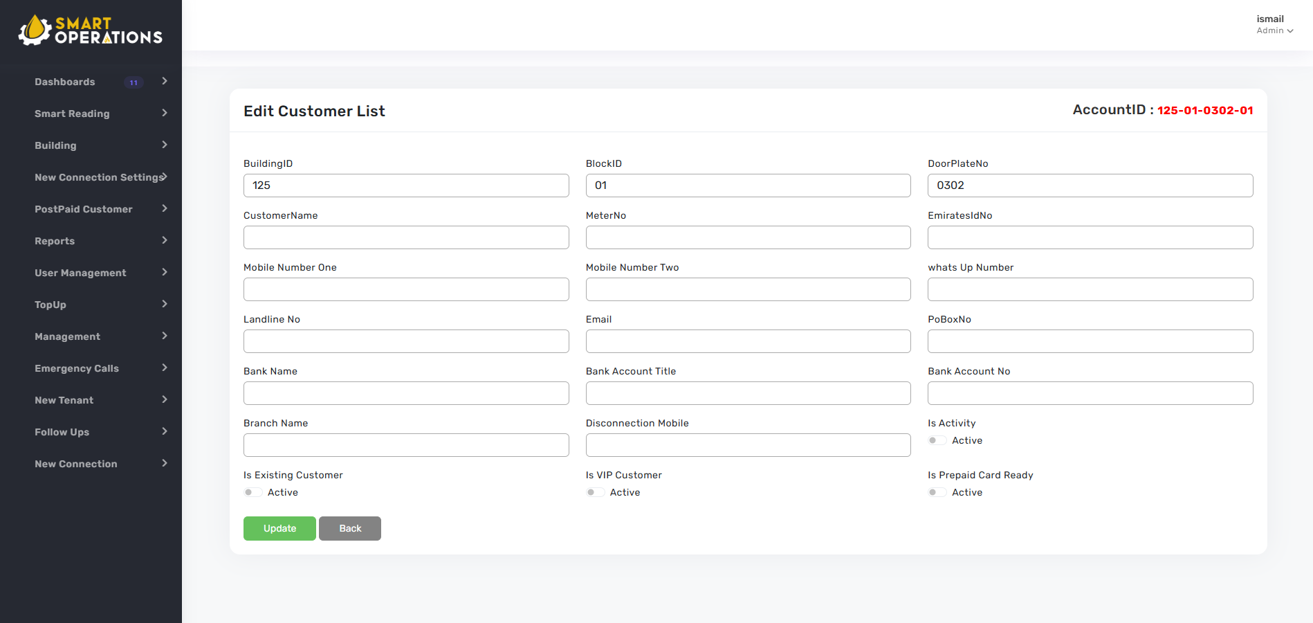 Customer management for Bulk Gas delivery